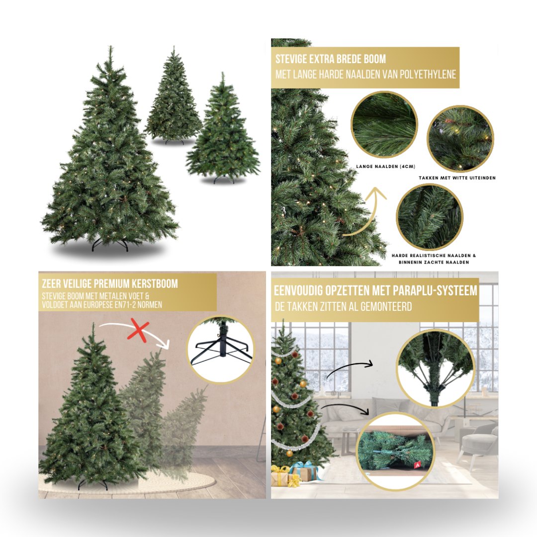 Listing design voor een kunstkerstboom met PE/PVC naaldstructuur